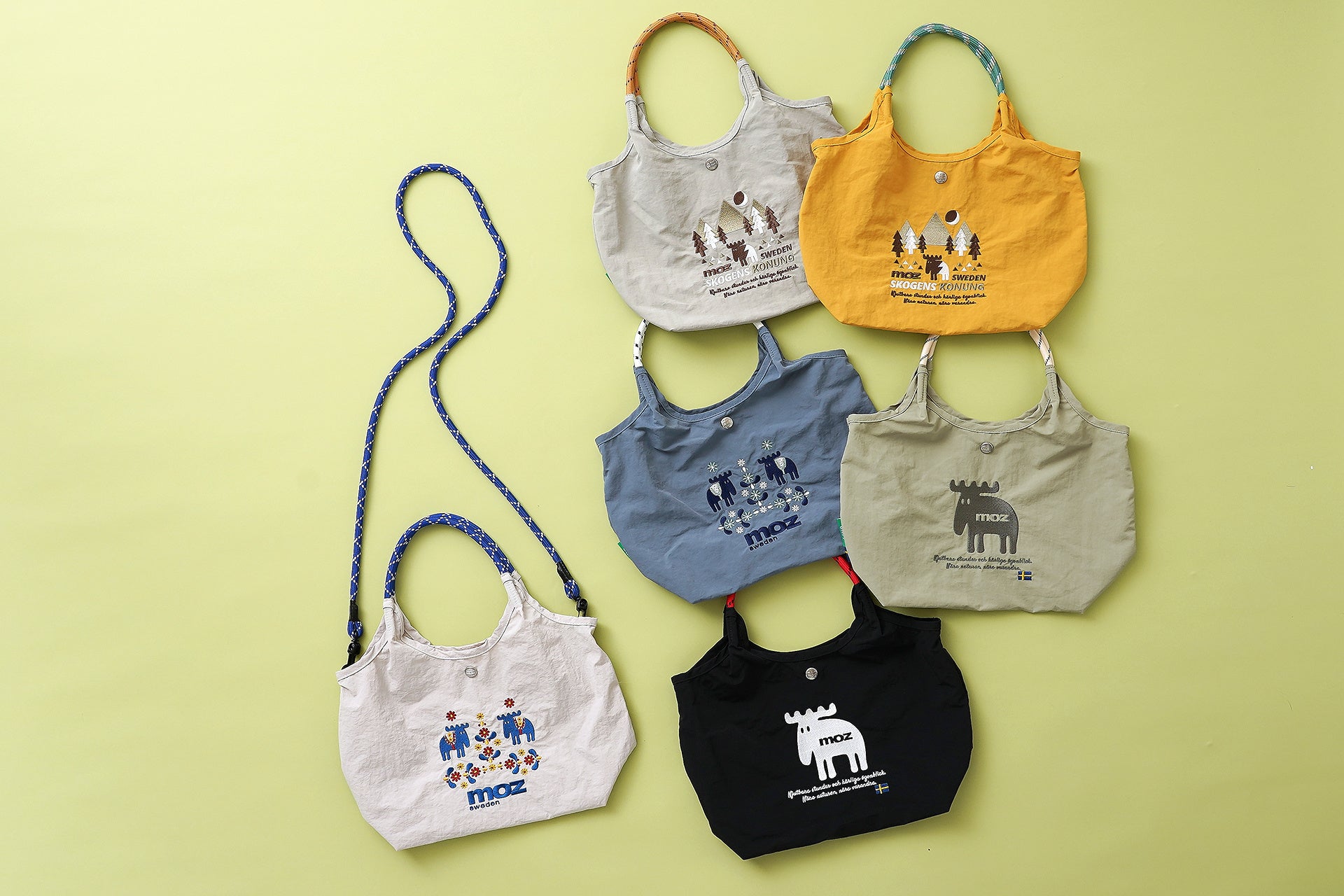 【moz(モズ)】待望の再入荷！エルクの贅沢な刺繍が映える大人の2wayミニショルダーバッグが再び登場！北欧テイストの愛らしさと軽量・2wayの使いやすさを兼ね備え普段のお出かけから旅行まで幅広く活躍
