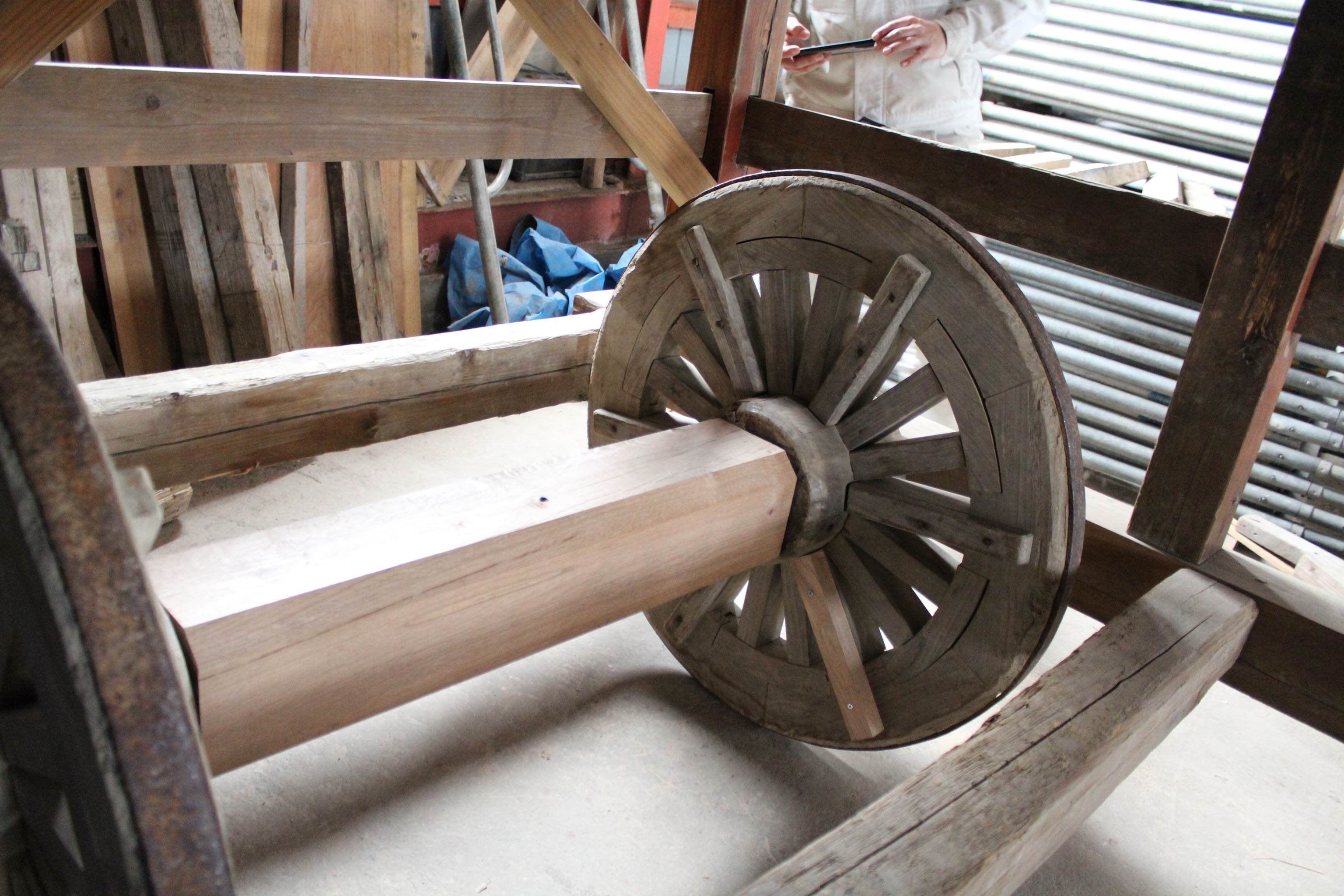 修復した車軸部分