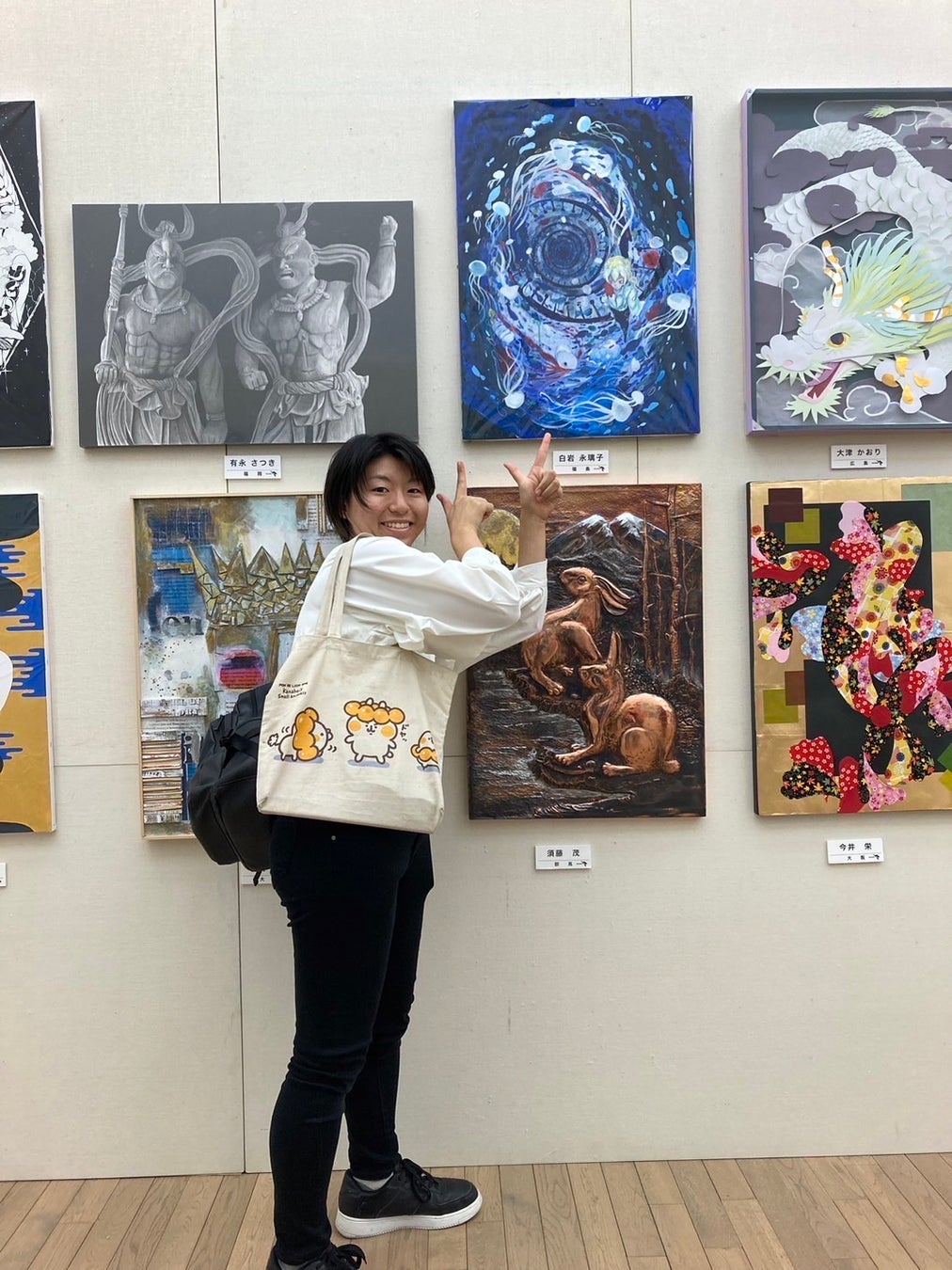 入選したコミックマスター科3年生 白岩さん