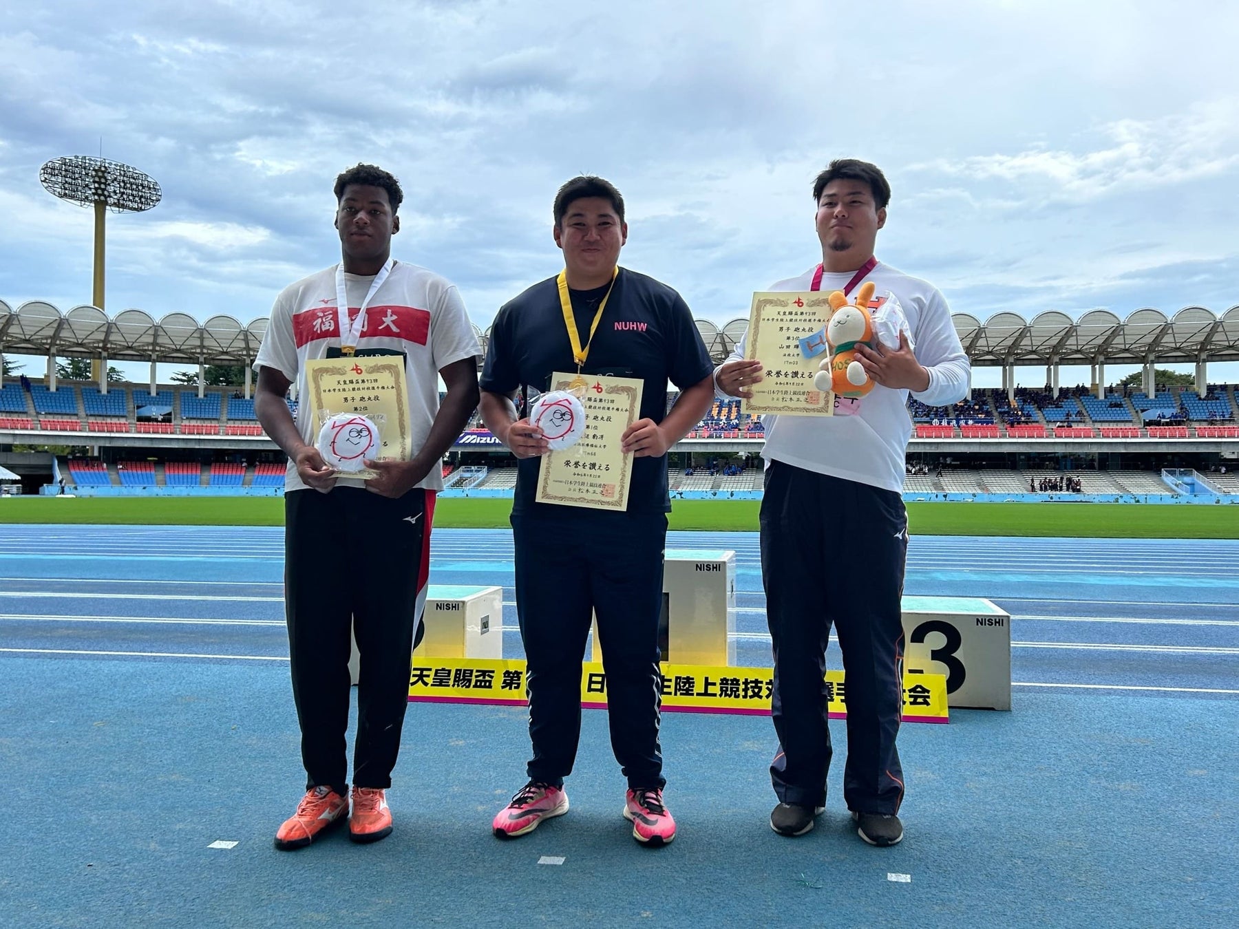 第93回日本学生陸上競技対校選手権大会で男子砲丸投で優勝した渡辺豹冴選手
