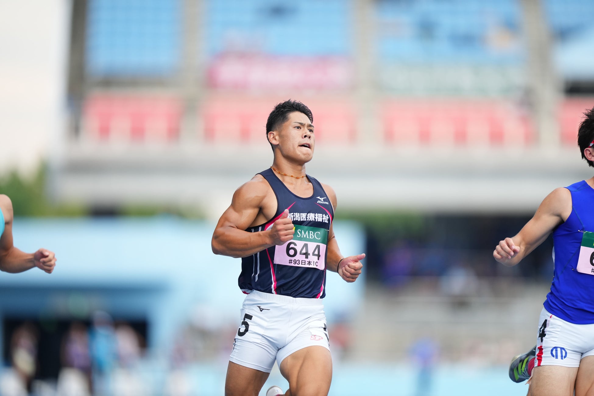 第93回日本学生陸上競技対校選手権大会で男子十種競技で優勝した田中廉治郎選手。救急救命士の資格を持つ