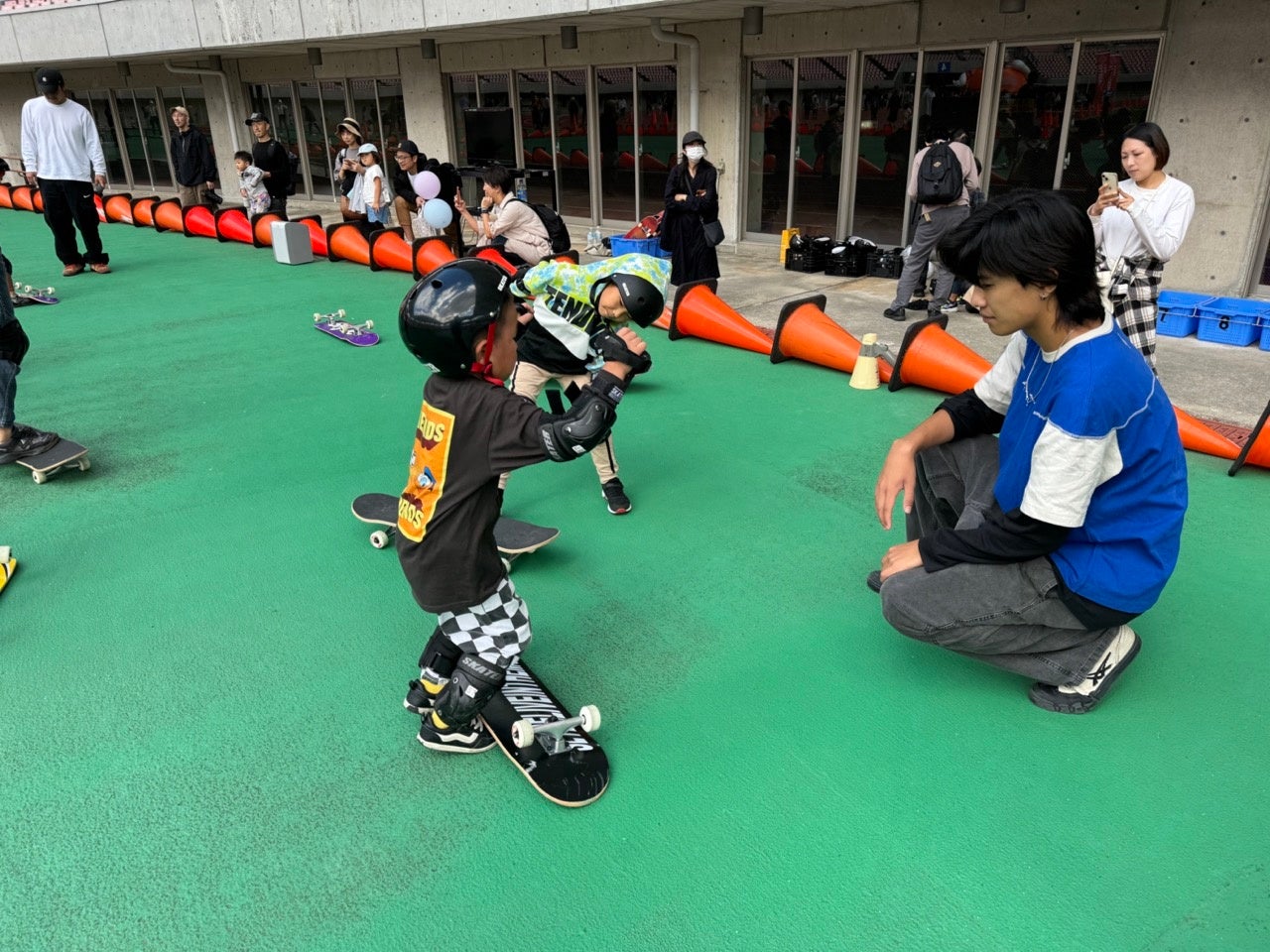 新潟県スポーツ公園フェスタ2024スケートボード体験会の様子
