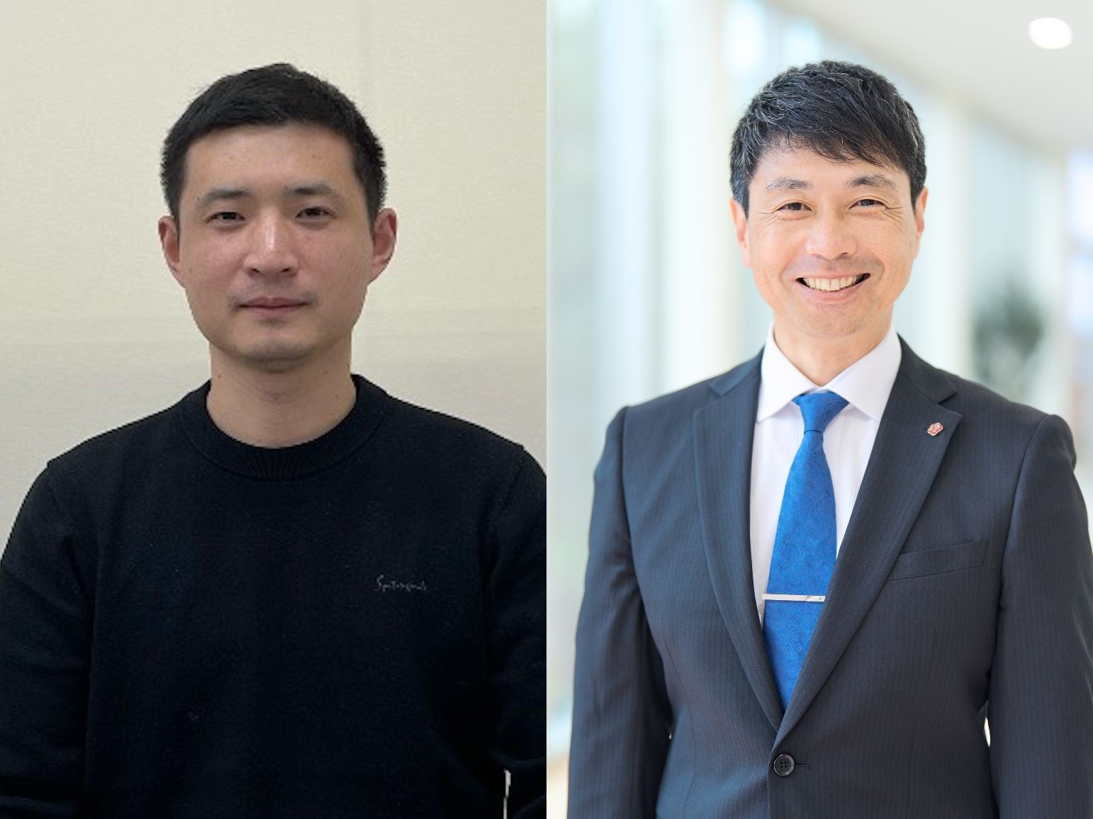 新潟医療福祉大学の孫順翔(Shunxiang Su)さんと能村友紀教授