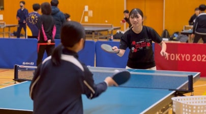 新潟医療福祉大学が新潟市北区の中学生向けに開催した「Skill up camp」の様子