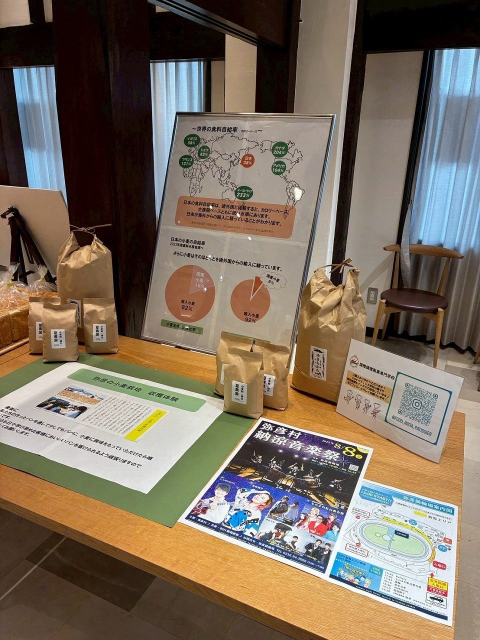 国際調理製菓専門学校パティシエ学科2年製パンコースの学生による販売実習の一角