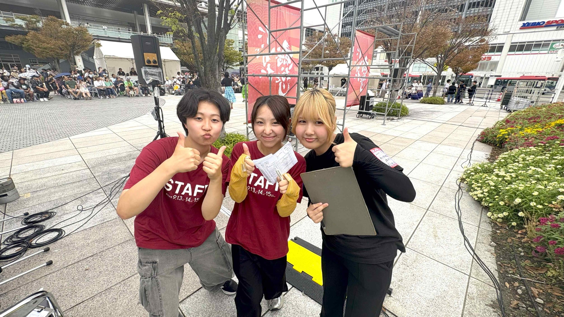 にいがた総おどりで新潟駅南エリアの運営を行う新潟ビジネス専門学校の学生