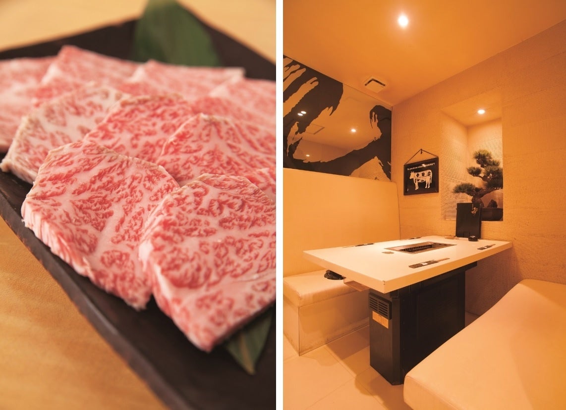 お洒落な白い店内はデートや接待にも人気