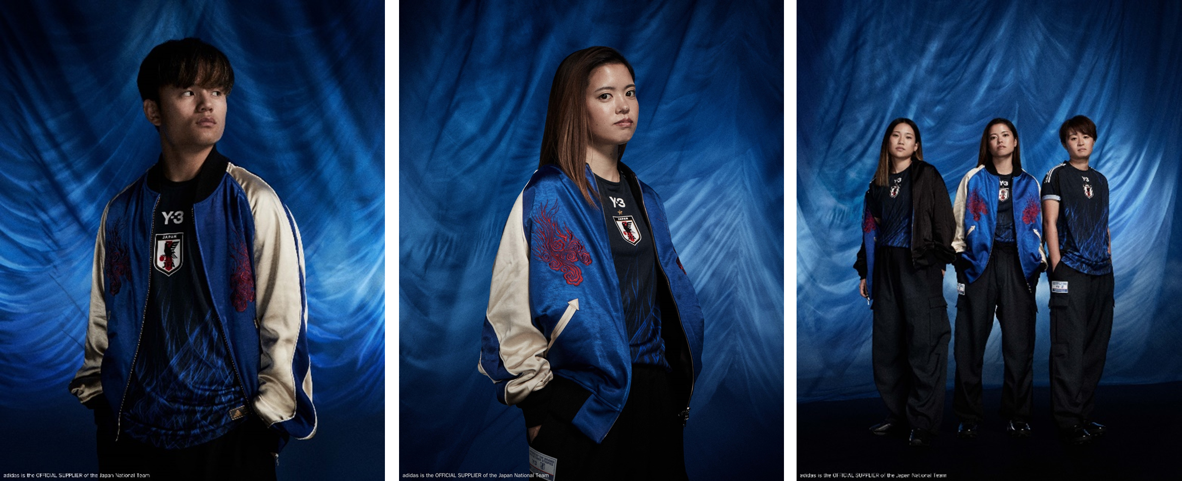 サッカー日本代表史上初「Y-3」とのコラボレーションが実現 燃え盛る