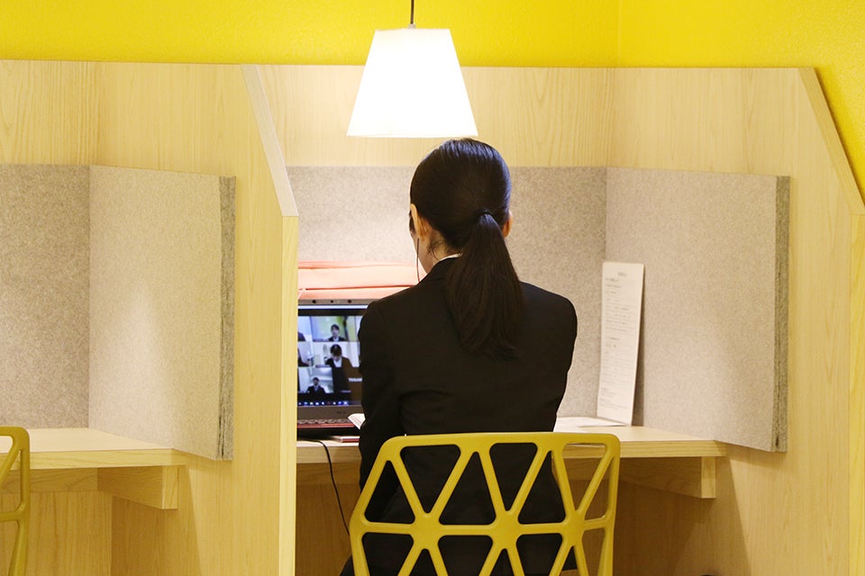 学内から模擬就活に参加する学生