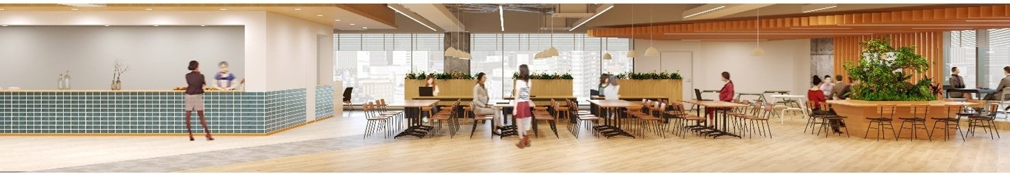 明るく開放感のある食事スペースや、アウトドアラウンジ、ソファラウンジで利用者の様々なニーズに対応