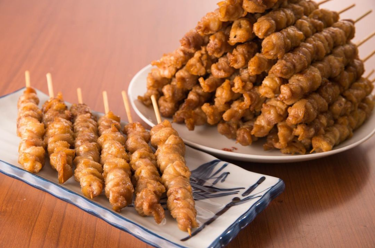 くるくる鶏皮串