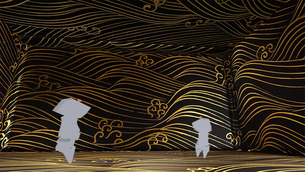 第2部 「国宝に《親しむ》」 国宝「八橋蒔絵螺鈿硯箱」をテーマとした展示空間 開発イメージ 制作・著作:東京国立博物館・文化財活用センター・凸版印刷株式会社