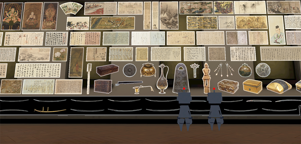 第１部　「国宝を《知る》」バーチャル展示空間　開発イメージ　制作・著作：東京国立博物館・文化財活用センター・凸版印刷株式会社