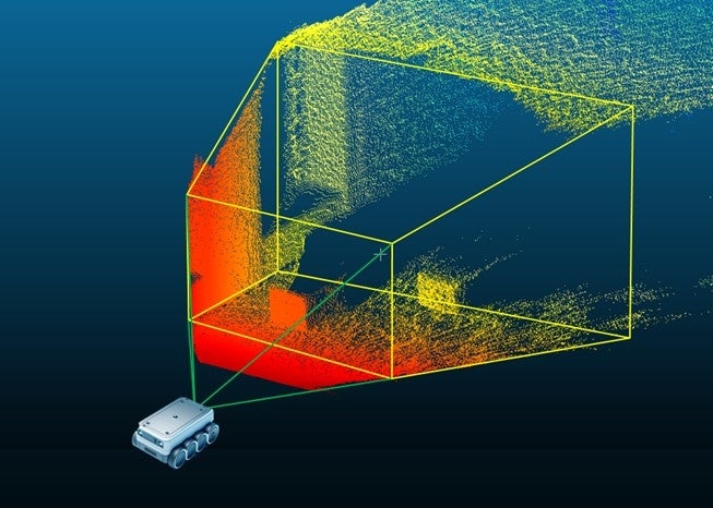 小型ロボットへの3DToFカメラ搭載イメージ