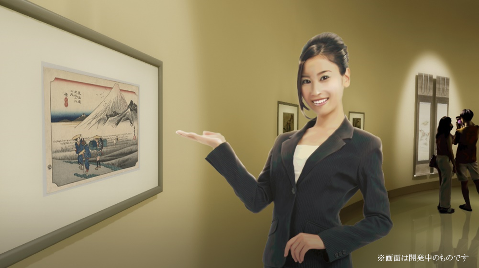 実際のアート作品と仮想空間を組み合わせたバーチャルミュージアム ©TOPPAN INC／協力：広重美術館（天童市）