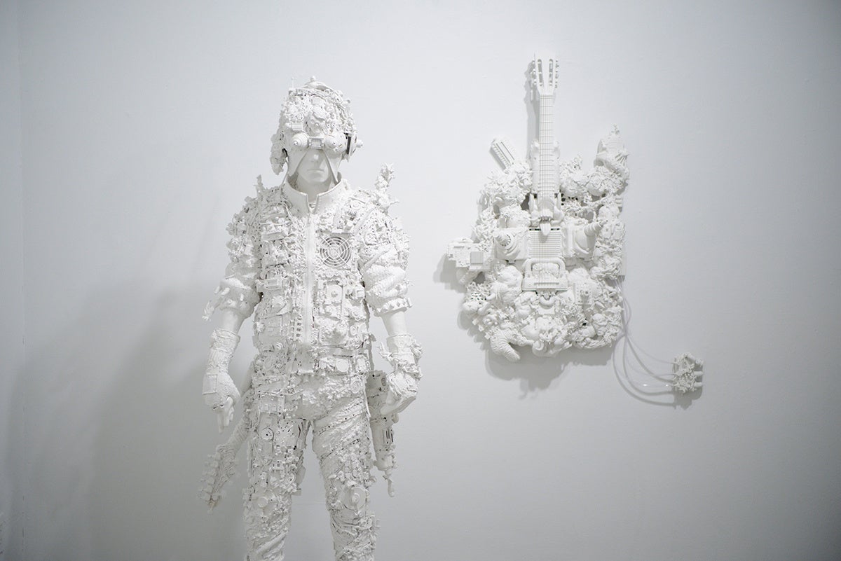 Doodle#1403(左)、Doodle#1401(右), 木 ミクストメディア, 1650×760×760mm, 2014