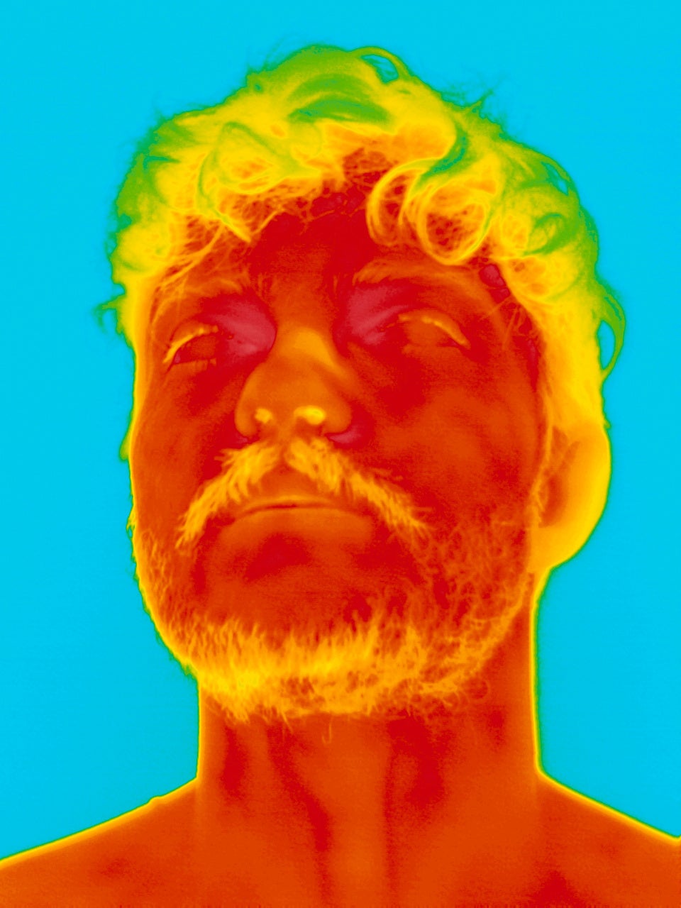 Licht (Darek) UV print on fabric, LED light box H2,400×W1,800×D120mm 2016-2022