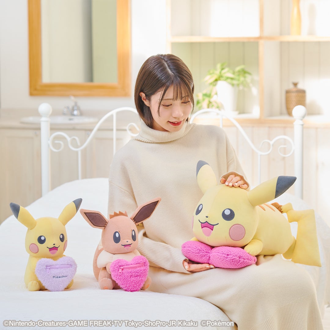 バレンタインをピカチュウとイーブイが応援 ナムコオリジナルグッズが登場 ポケモン もっと かわいい キャンペーン In Namco 開催 バンダイナムコアミューズメントのプレスリリース バレンタインをピカチュウとイーブイが応援 ナムコオリジナルグッズが登場 ポケモン もっと かわいい キャンペーン In Namco 開催 バンダイナムコアミューズメントのプレスリリース