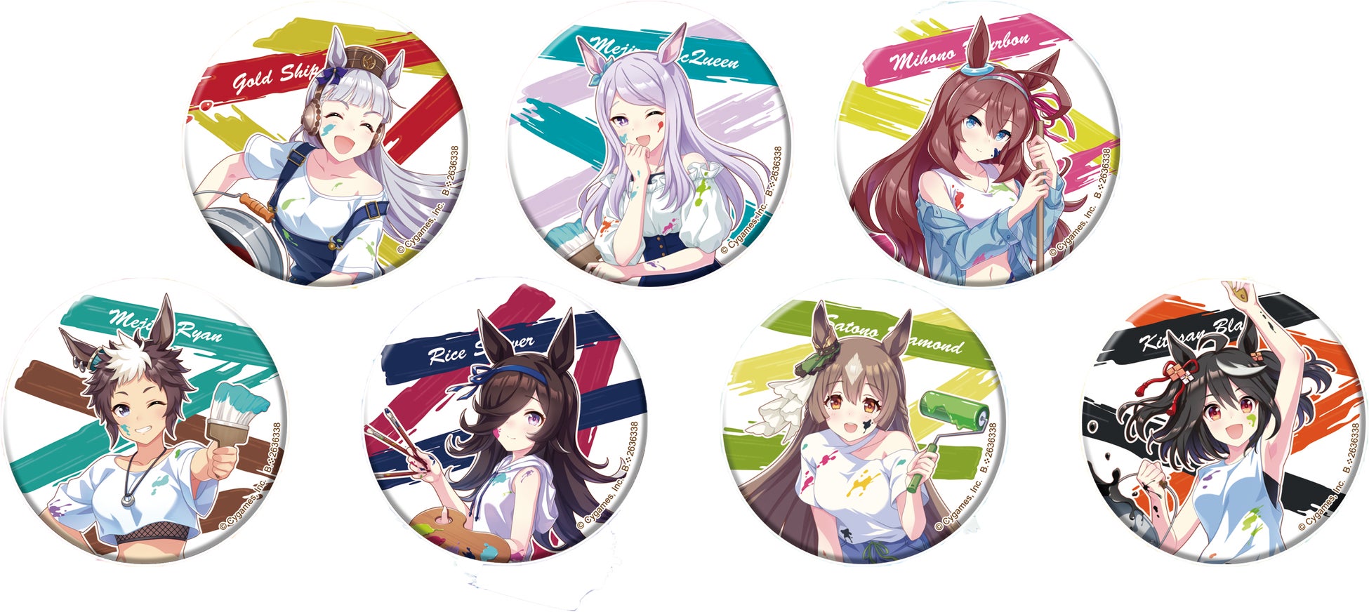 ウマ娘 ハート缶バッジ ナムコ キャラポップストア ライスシャワー セット ウマ娘 プリティーダービー」NAMCO Promotion 「namco」、「とる