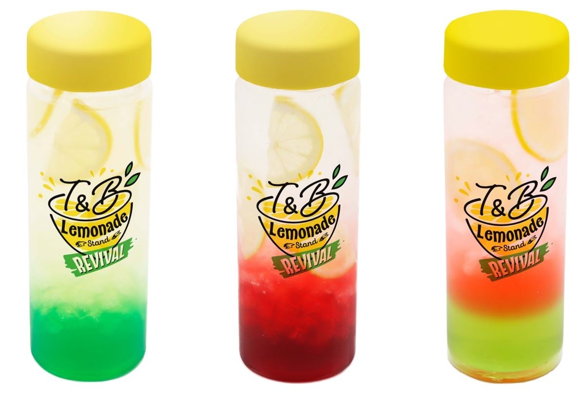 　▲クリアボトル付きレモネードドリンク(各1,980円)