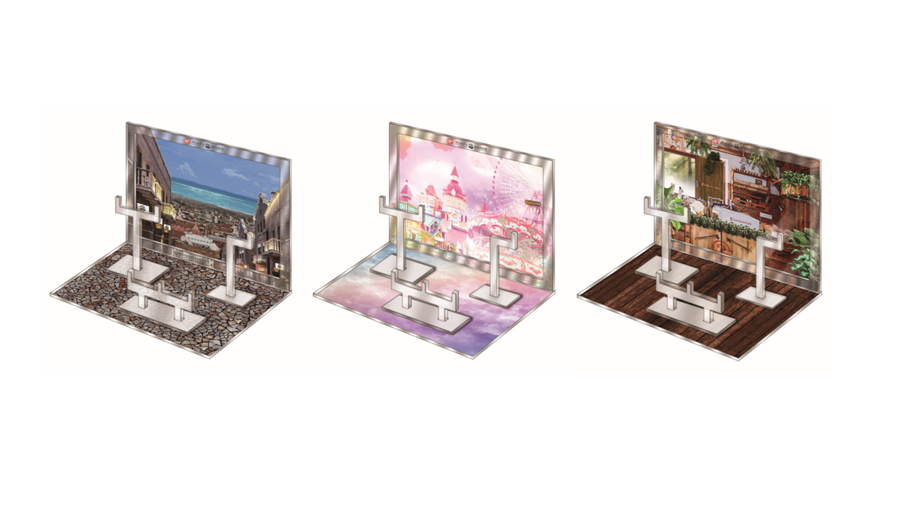 ▲おうちでガシャ撮り(全1種) ※付属背景(全3種)