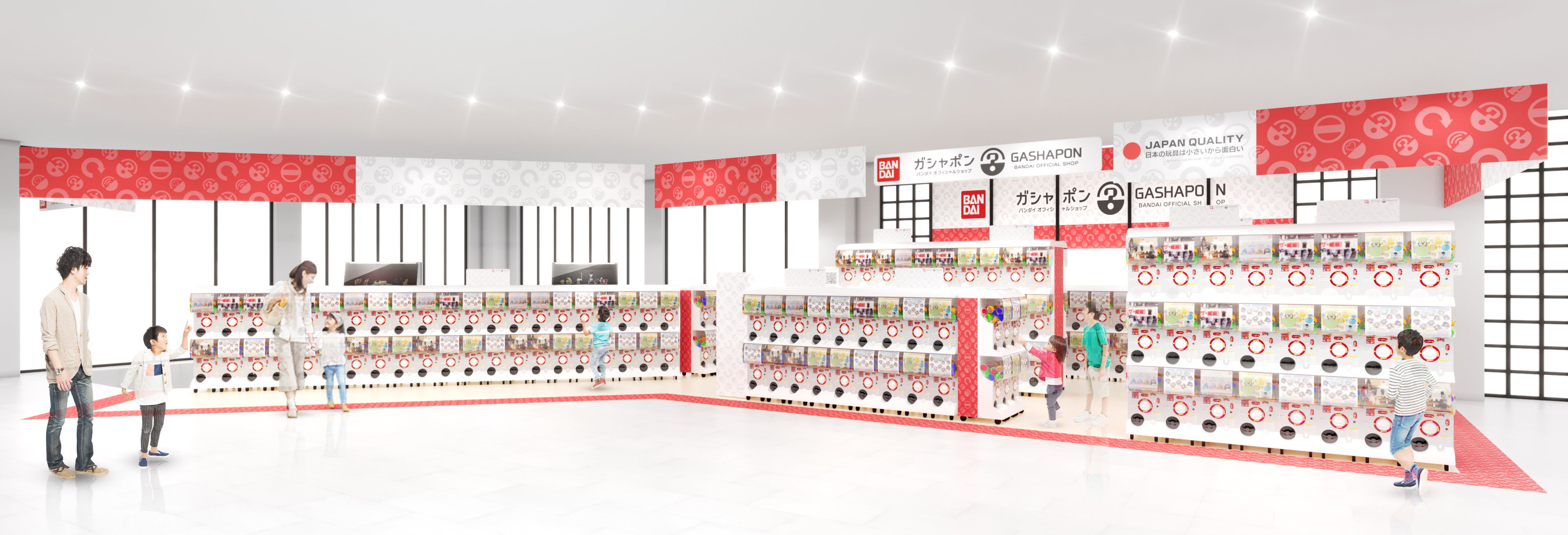 ▲ガシャポン バンダイオフィシャルショップTSUTAYAイオンタウン弥富店