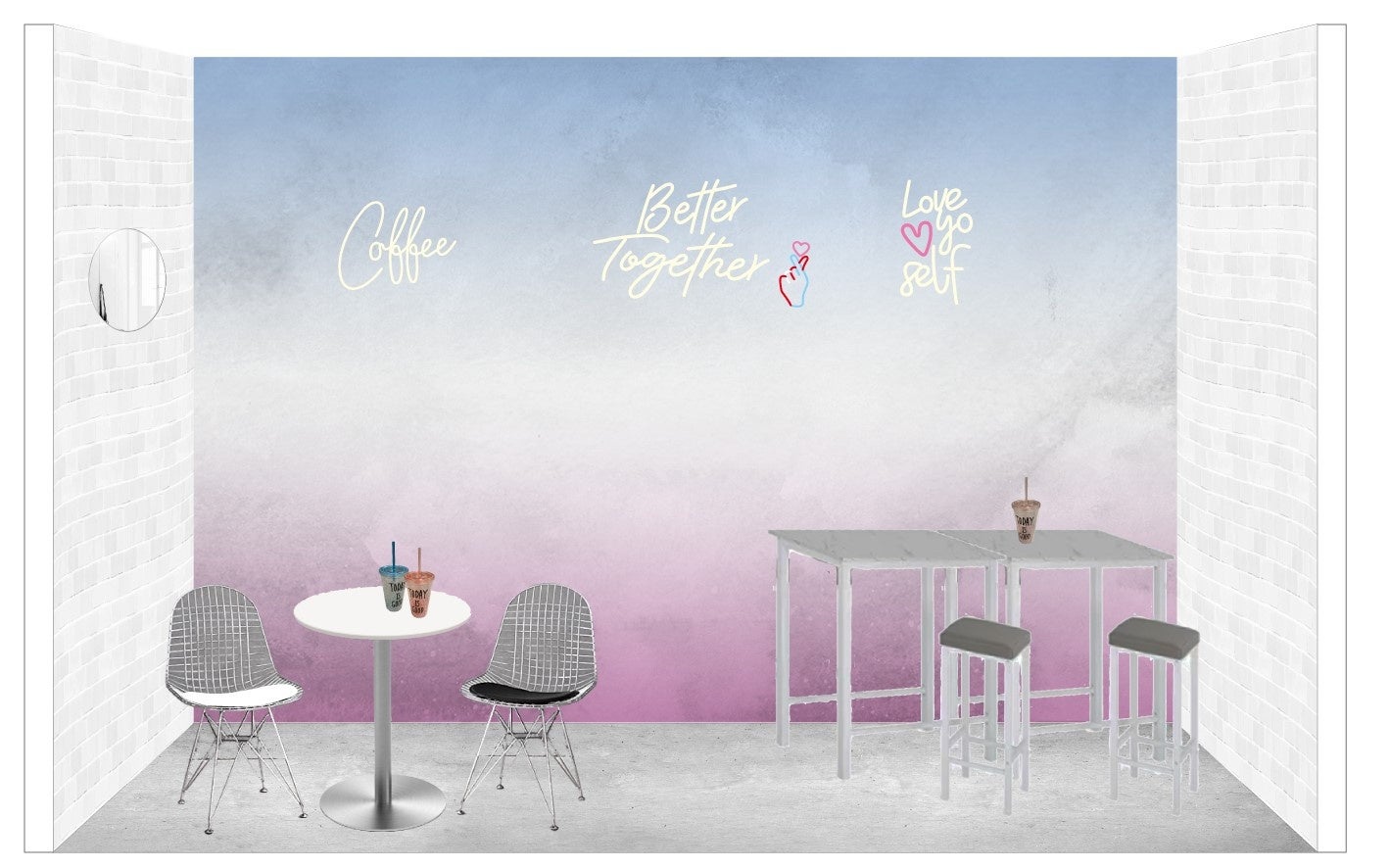 ▲フォトスポット「韓国カフェ」