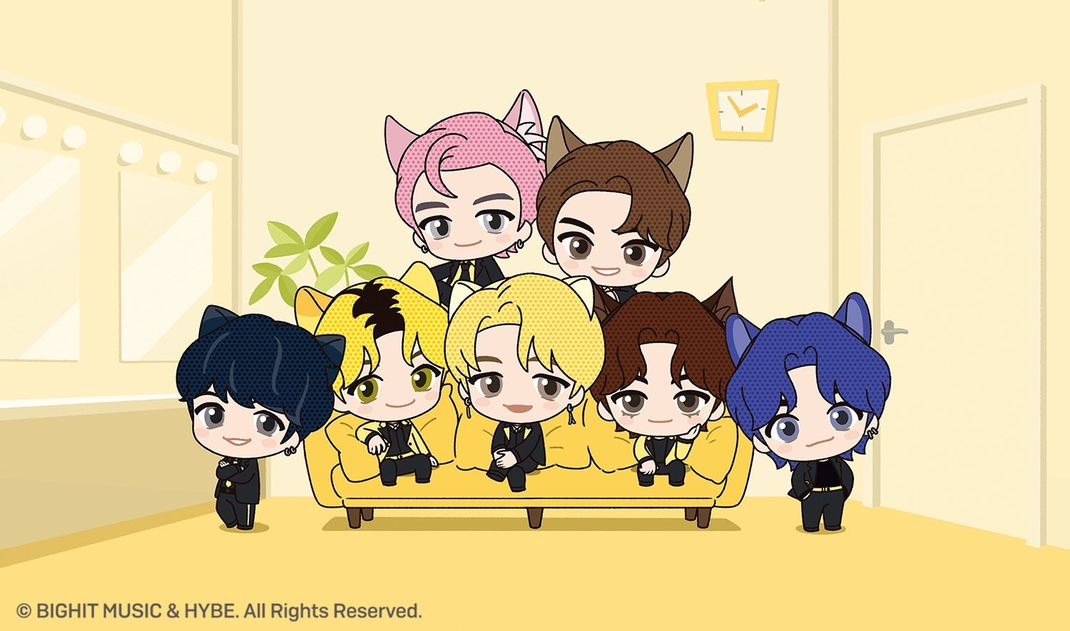 BTS TinyTAN ネコ耳 dynamite ver. バスタオル