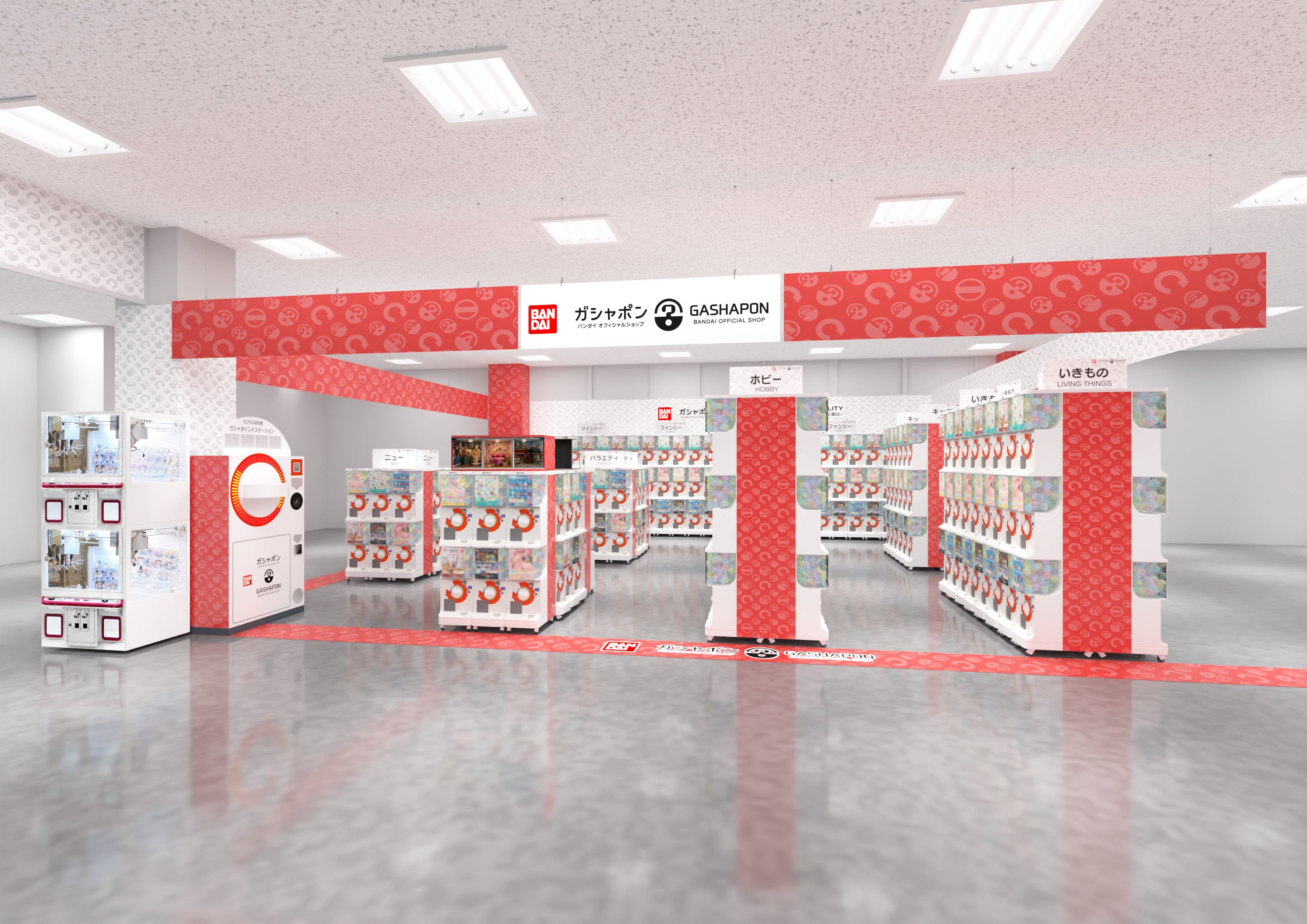 ▲『ガシャポンバンダイオフィシャルショップ』TSUTAYA福井パリオ店