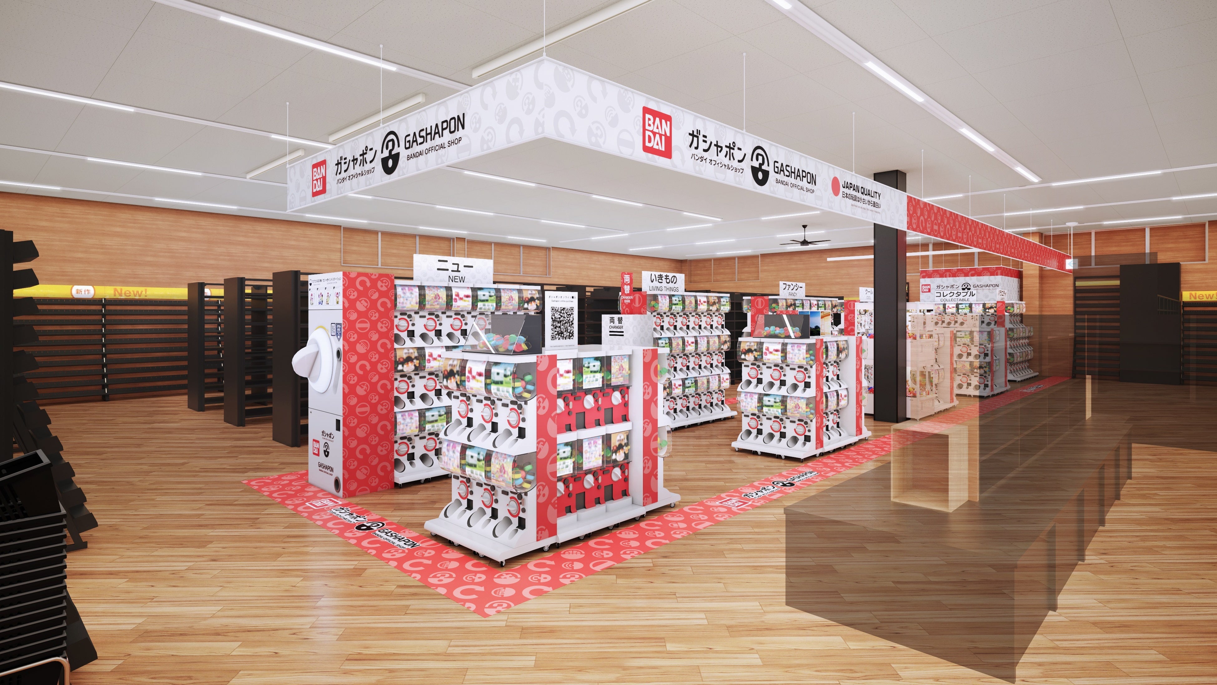 ▲『ガシャポンバンダイオフィシャルショップ』TSUTAYA井原店