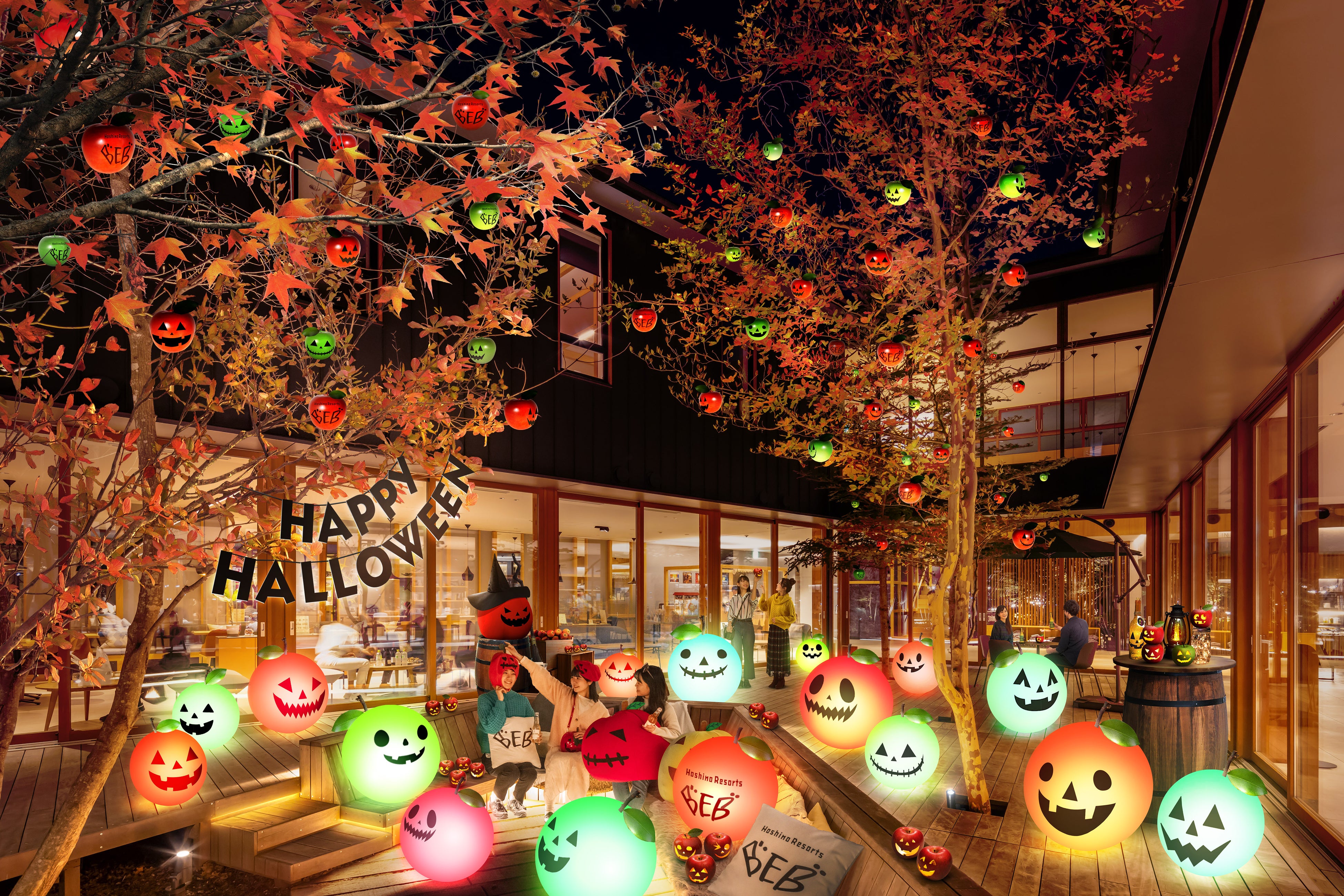 BEB5軽井沢】光を灯すりんごジャック・オー・ランタンに気分が