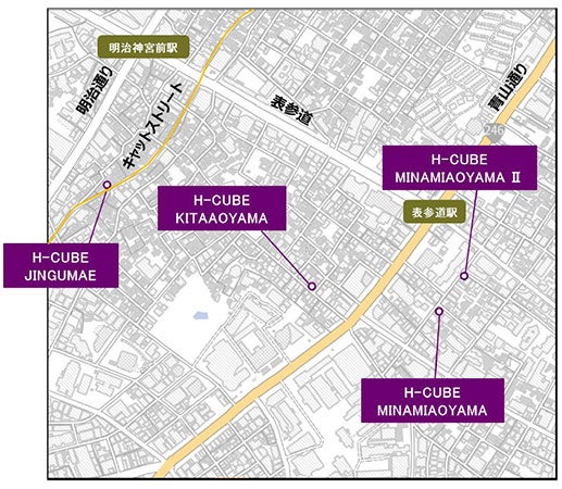 首都圏において 路面型の低層商業施設「H-CUBE」（エイチ