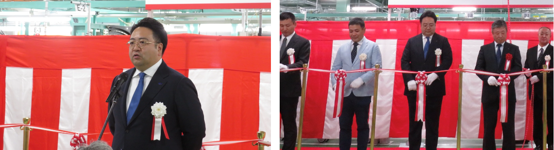 6月16日に行われた、千石アラジン工場出荷式の様子