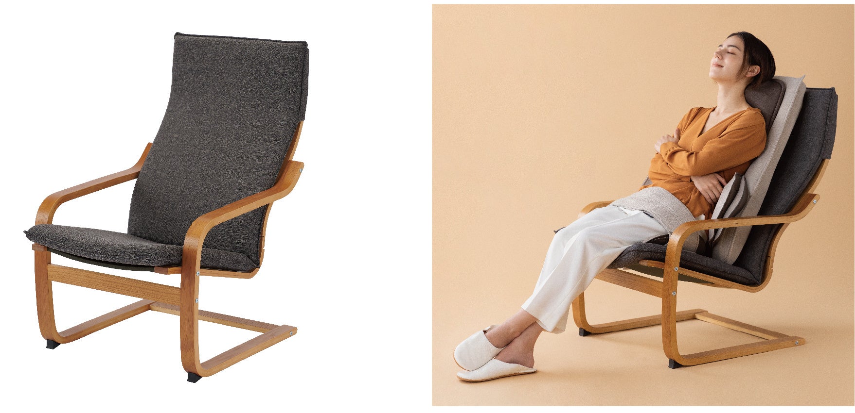 おもみさま専用 MOMiLUX(もみラックス) ひざもみW 両ひざマッサージャー グレー