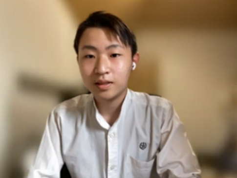 日ごろ、高校でJRC活動を行っている鹿野智裕さん（長崎県）