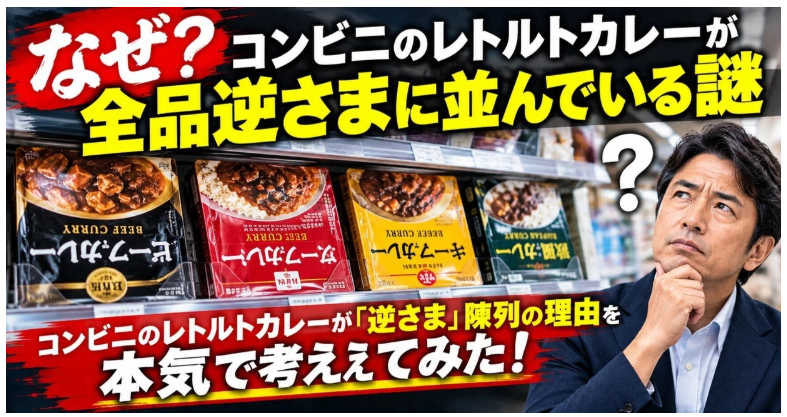 あなたは気が付いた？「カレー大学院の講義で発覚‼【カレー業界の七不思議】コンビニのレトルトカレー逆さま陳列問題」記事掲載の反響大きく、シンポジウム開催決定
