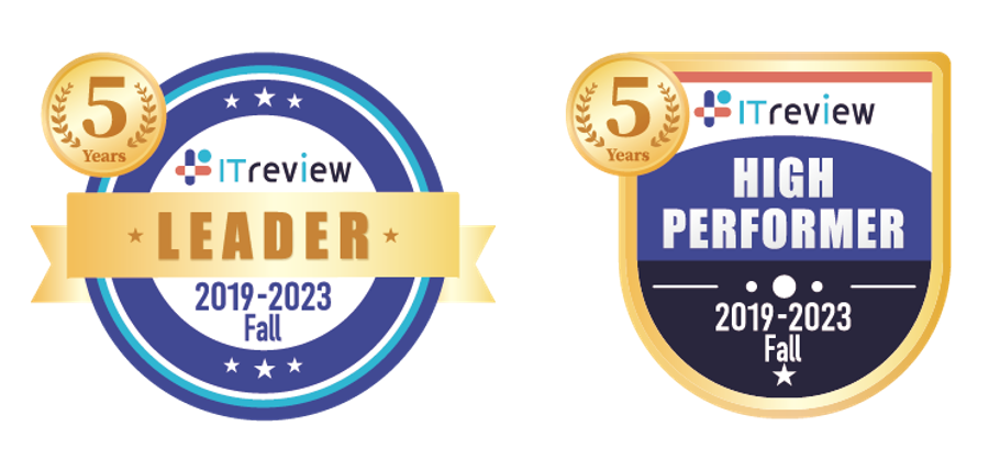 （左）5年連続Leader　 （右）5年連続High Performerの例