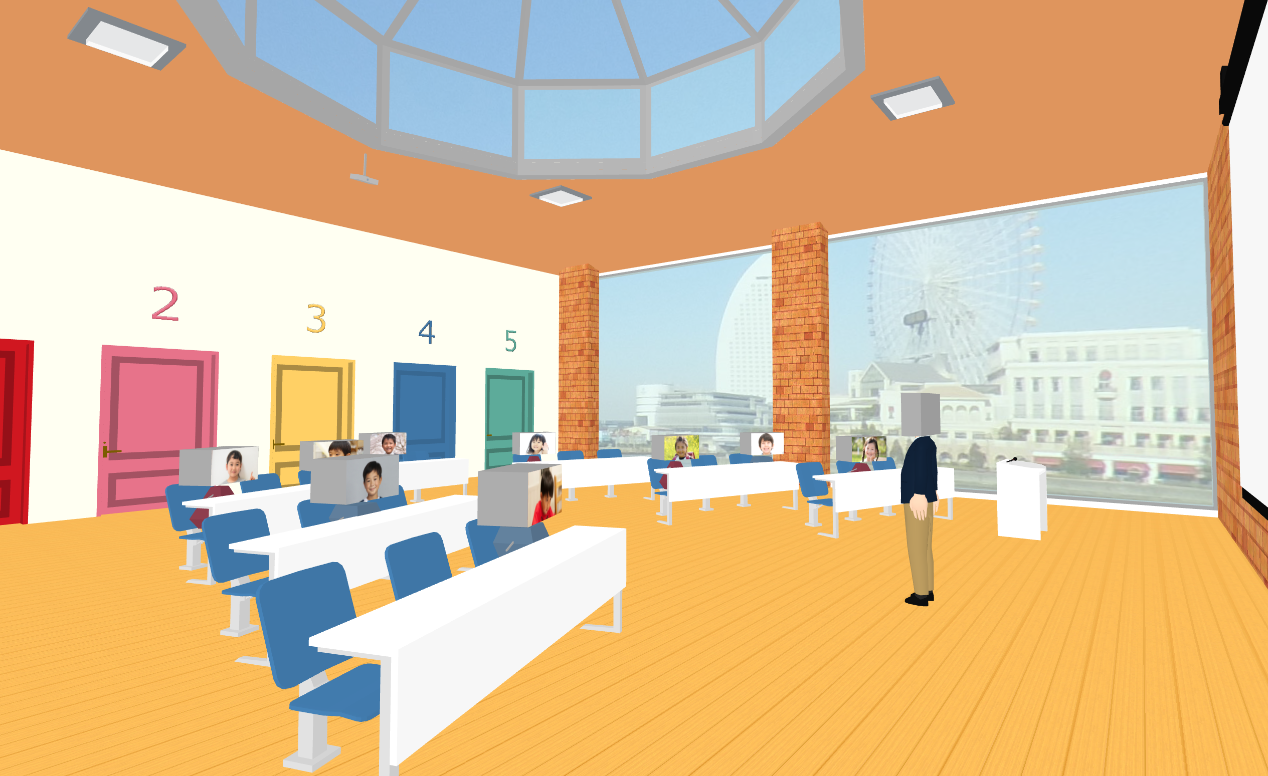 ※バーチャル空間で「学習塾」を行っている際の風景