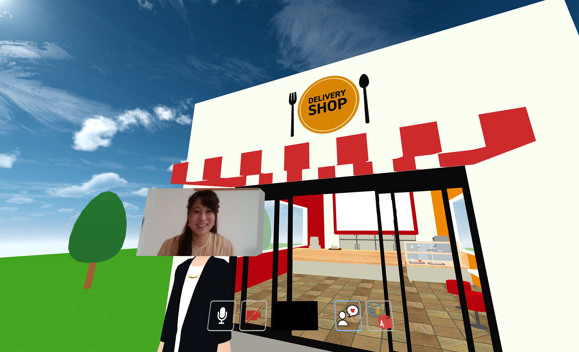 ※オンラインで物販のお店を体験しているイメージ