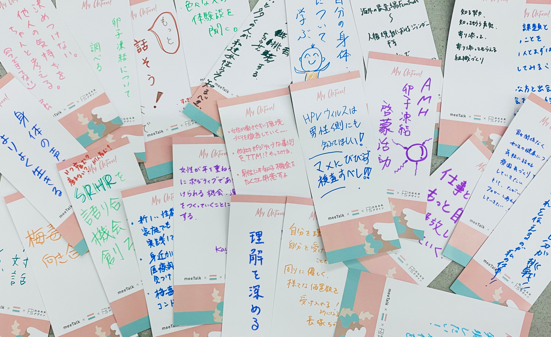 参加者がディスカッション後に、記入した「私のウェルネス・アクション宣言」