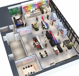 赤坂ショールーム内の鳥瞰イメージ