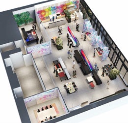 赤坂ショールーム内の鳥瞰イメージ