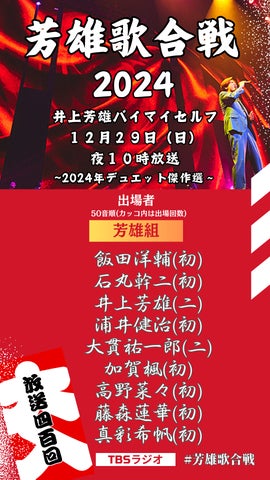 12月29日(日)『井上芳雄 by MYSELF』放送400回!年末恒例企画『芳雄 12月29日(日)『井上芳雄 by MYSELF』放送400回!年末恒例企画『芳雄