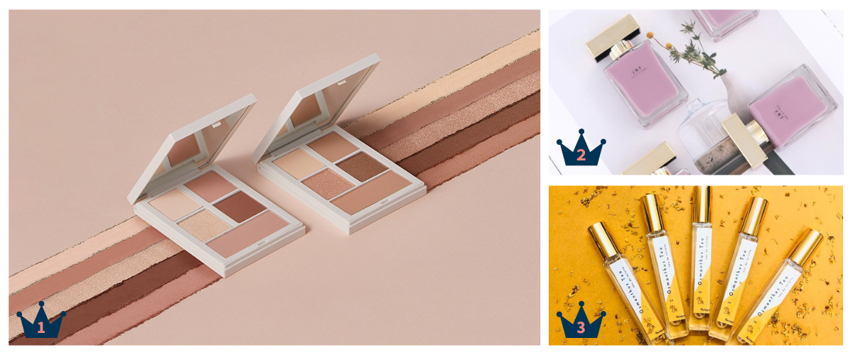 【第1位】heme（ヒーミー）／台湾、【第2位】JPT-Cosme（JPTコスメ）／日本、【第3位】floriography／香港