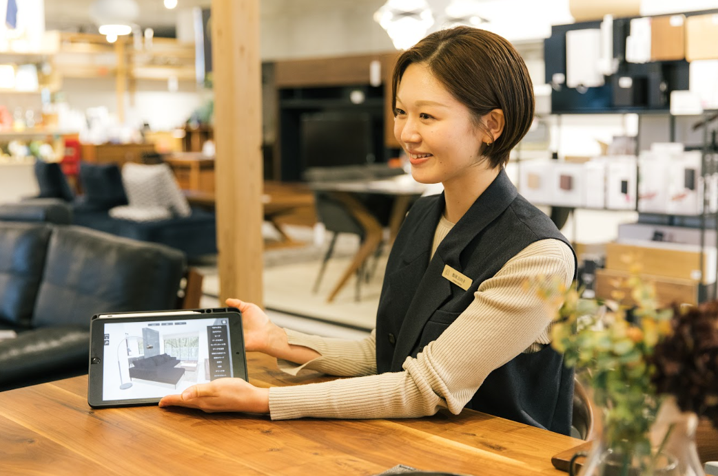 3Dシミュレーターを用いたコーディネートサービスの様子