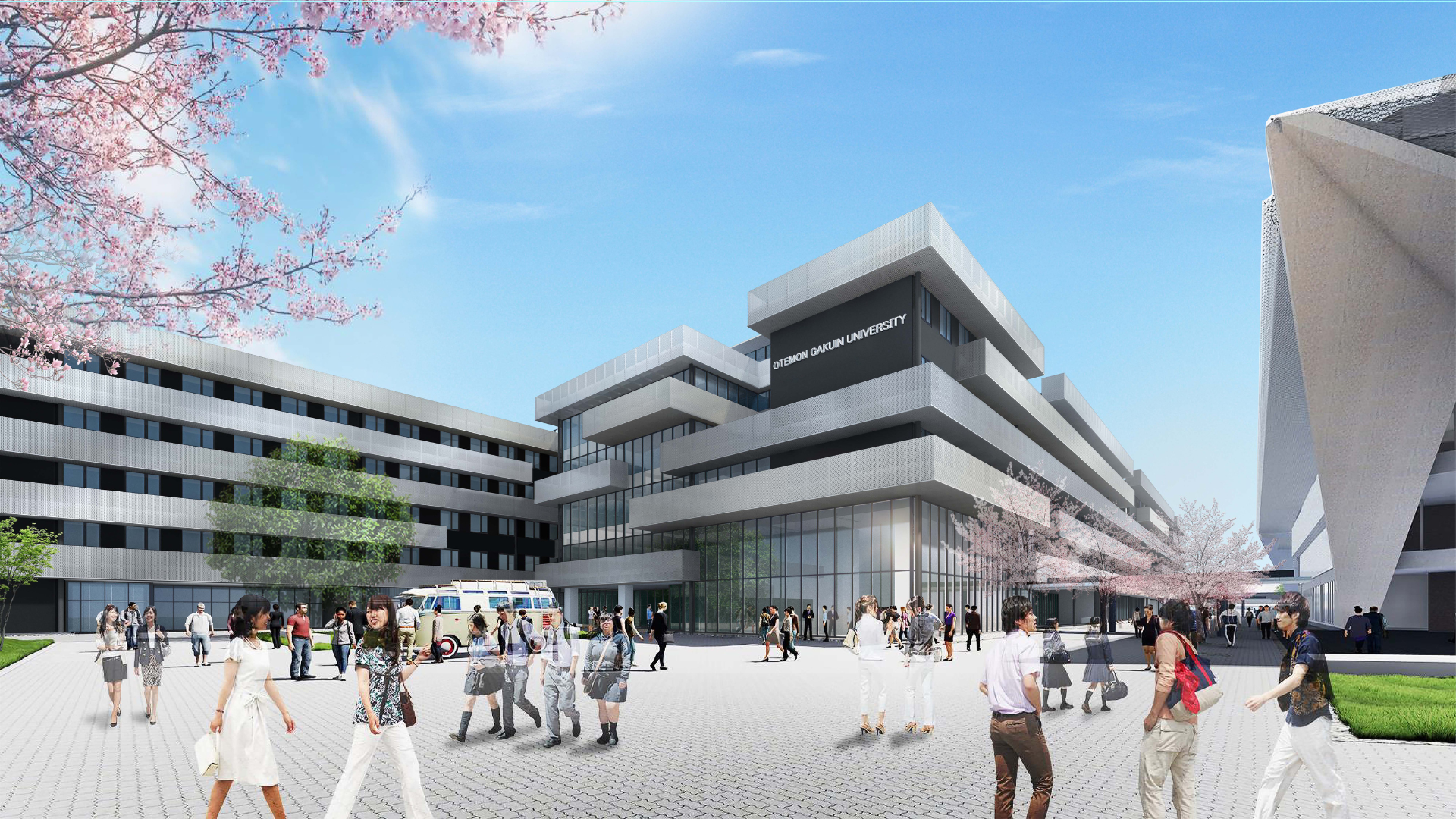 　　　　　　　　　新校舎（Ⅱ期棟）外観パース