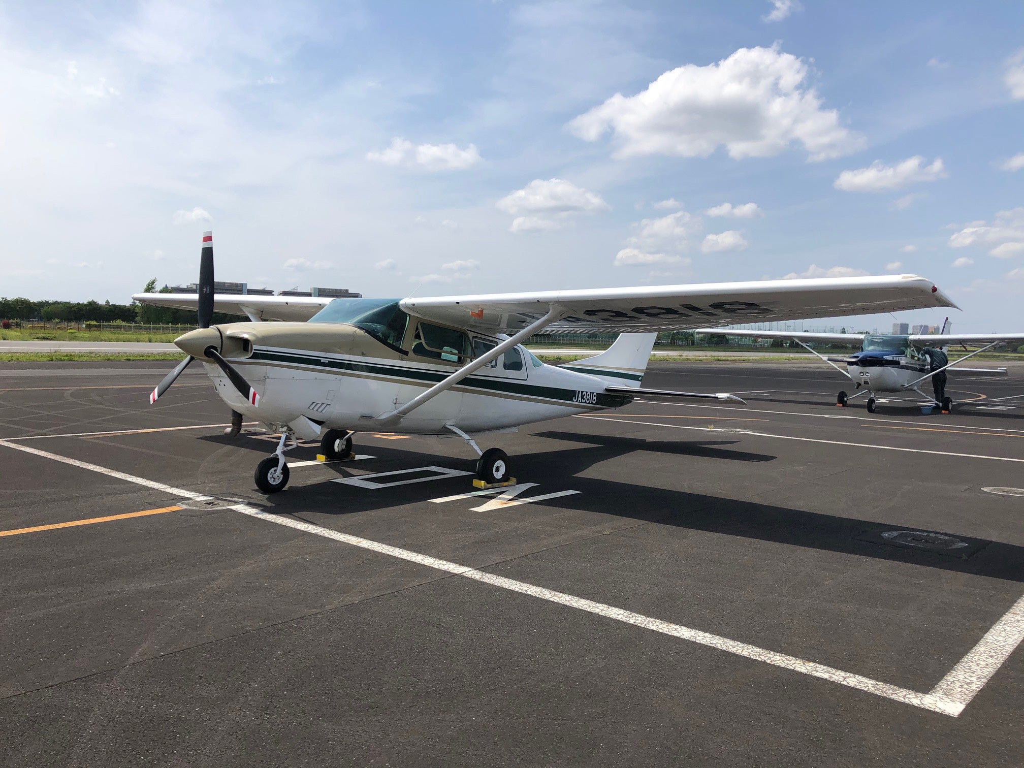 南相馬市の航空測量用で使用した航空機