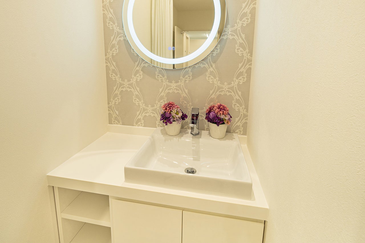 清潔なパウダールームも完備