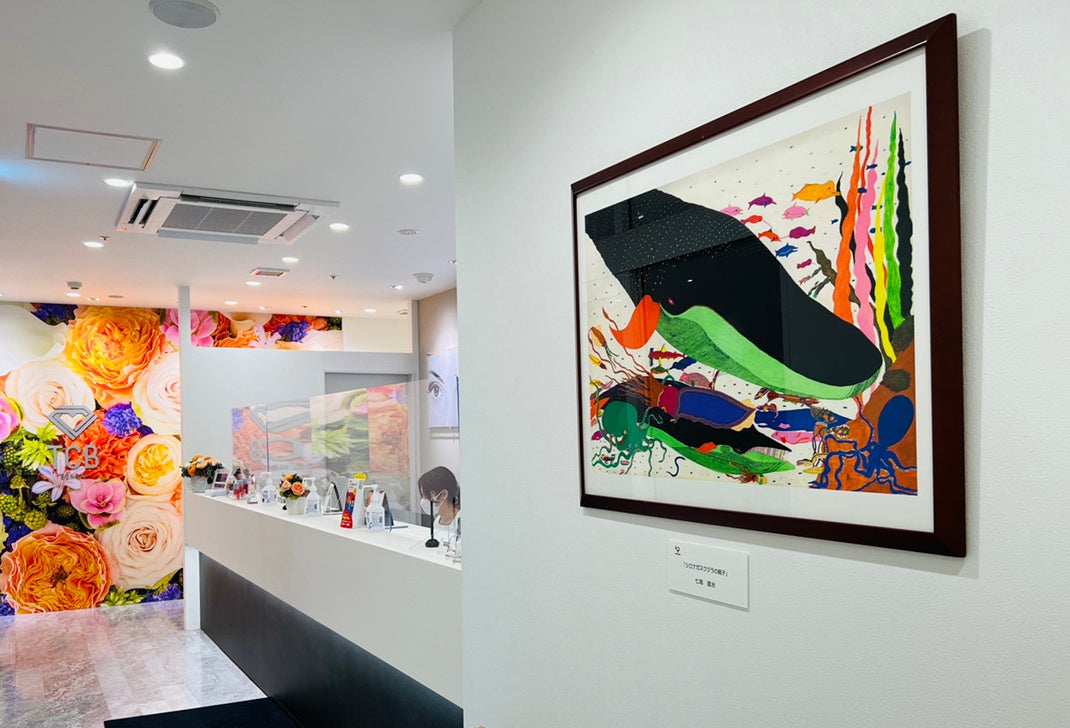 作品名「シロナガスクジラの親子」