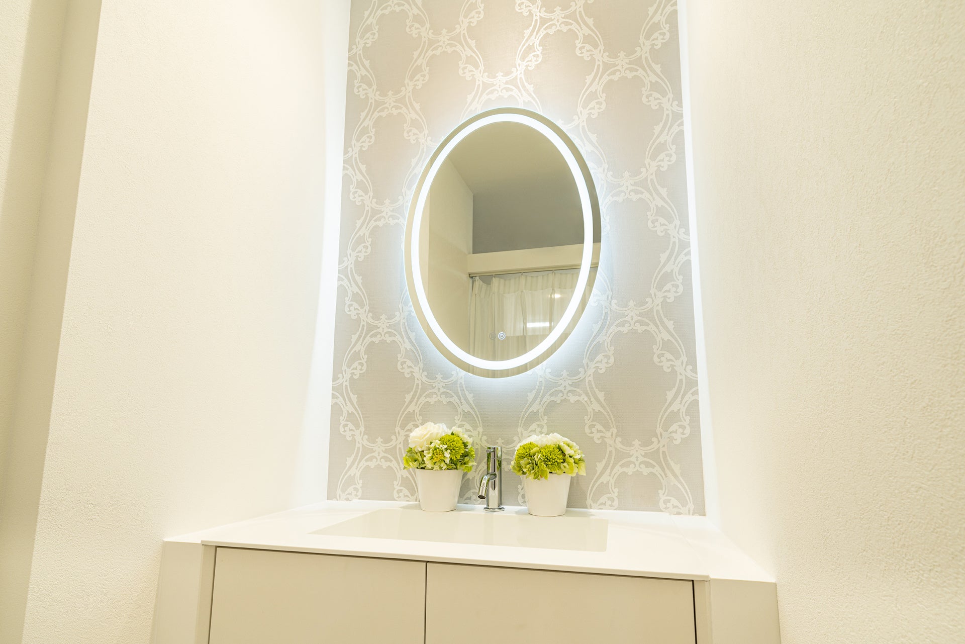 清潔なパウダールームも完備